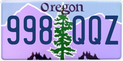 OR license plate 998QQZ