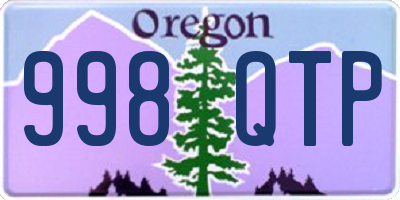 OR license plate 998QTP