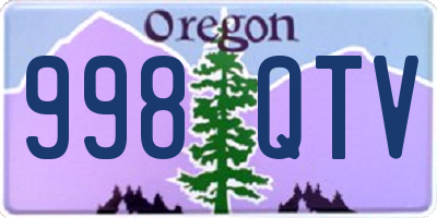 OR license plate 998QTV