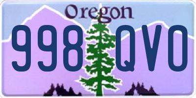 OR license plate 998QVO