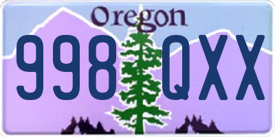 OR license plate 998QXX