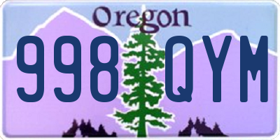 OR license plate 998QYM