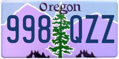 OR license plate 998QZZ