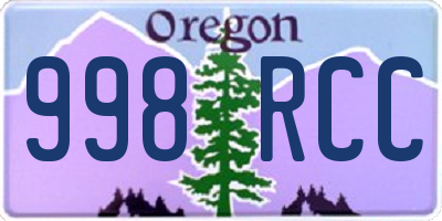 OR license plate 998RCC