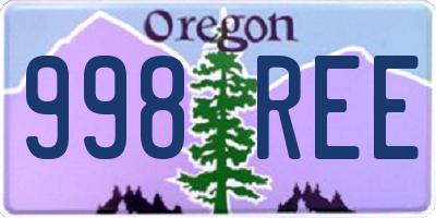 OR license plate 998REE