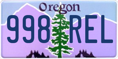 OR license plate 998REL