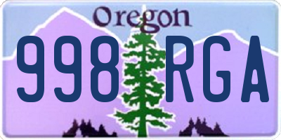 OR license plate 998RGA
