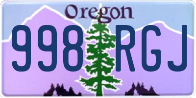 OR license plate 998RGJ