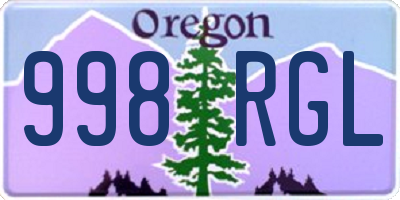 OR license plate 998RGL