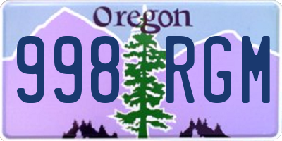 OR license plate 998RGM