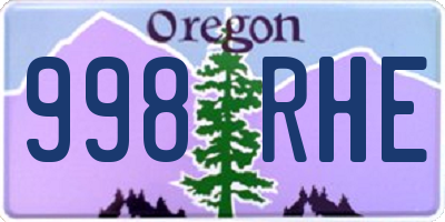 OR license plate 998RHE