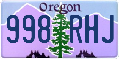 OR license plate 998RHJ