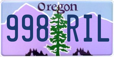 OR license plate 998RIL