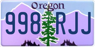 OR license plate 998RJJ