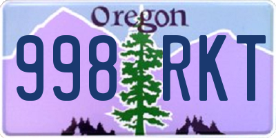 OR license plate 998RKT