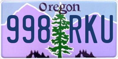 OR license plate 998RKU