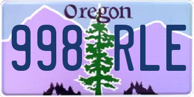 OR license plate 998RLE