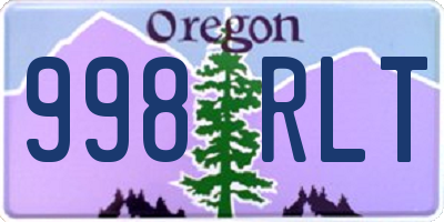 OR license plate 998RLT