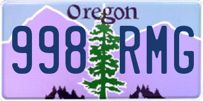 OR license plate 998RMG