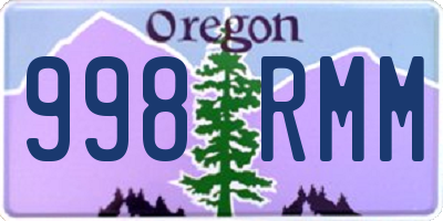 OR license plate 998RMM