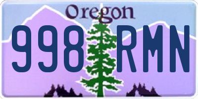OR license plate 998RMN
