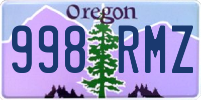 OR license plate 998RMZ