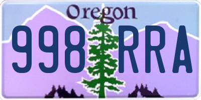 OR license plate 998RRA