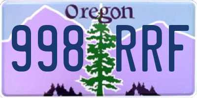 OR license plate 998RRF