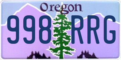 OR license plate 998RRG
