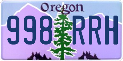 OR license plate 998RRH