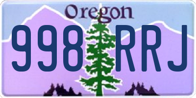 OR license plate 998RRJ