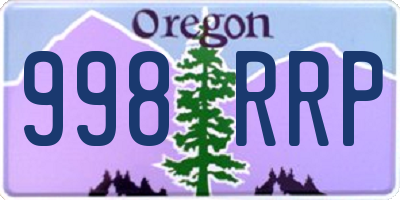 OR license plate 998RRP