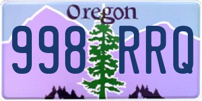 OR license plate 998RRQ