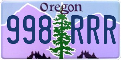OR license plate 998RRR
