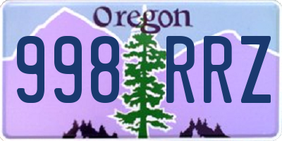 OR license plate 998RRZ