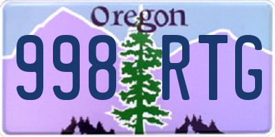 OR license plate 998RTG