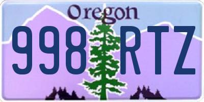 OR license plate 998RTZ