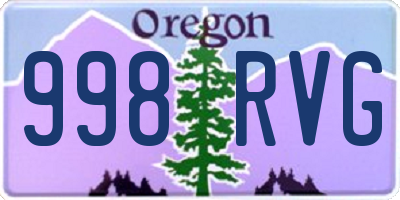 OR license plate 998RVG