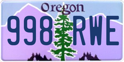OR license plate 998RWE