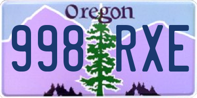 OR license plate 998RXE