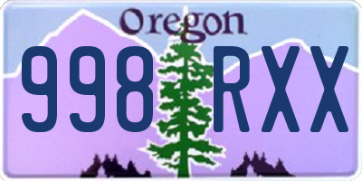 OR license plate 998RXX