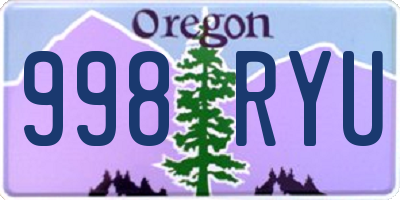 OR license plate 998RYU