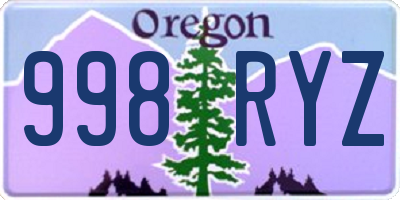 OR license plate 998RYZ