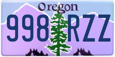OR license plate 998RZZ