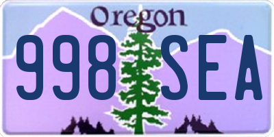 OR license plate 998SEA