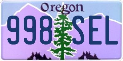 OR license plate 998SEL