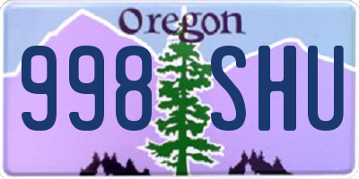OR license plate 998SHU