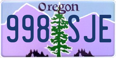 OR license plate 998SJE