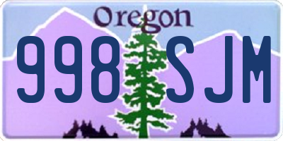 OR license plate 998SJM