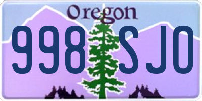 OR license plate 998SJO